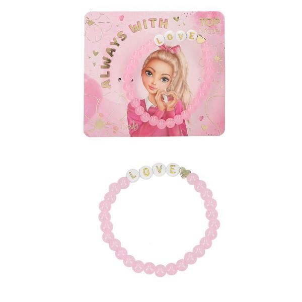 TOPModel Armbånd med tekst Rosa - Top Model