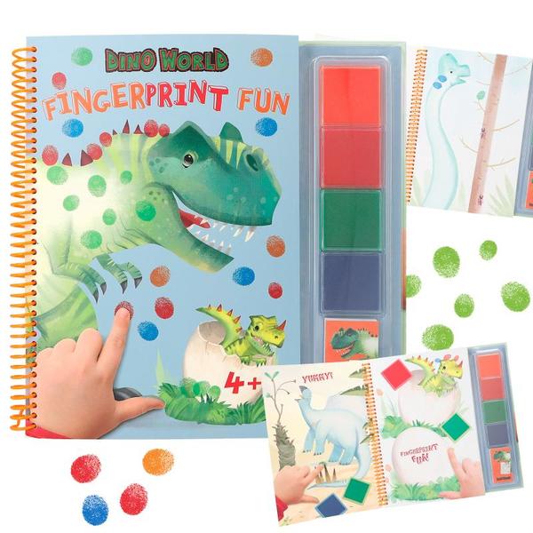 Dino World Fingerprint Fun bok dinosaur bok - Dino World