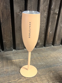 Champagneglass Boblelykke, Fersken  - Pictureit.no 