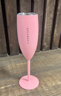 Champagneglass Livsnyter, Lys Rosa  - Pictureit.no 