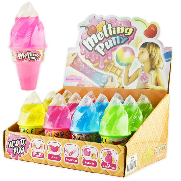 PUTTY GLITTER ICE CREAM 80g assortert farge - Fidget Toys