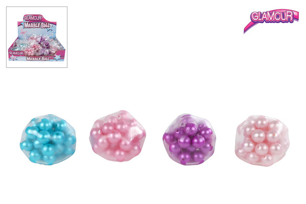 Crakle Glamour Marble Ball 5cm Lilla - Fidget Toys