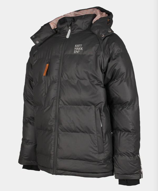 Kattnakken Boblejakke kort Sludd  - stor i størrelsen Kattesvart - Kattnakken