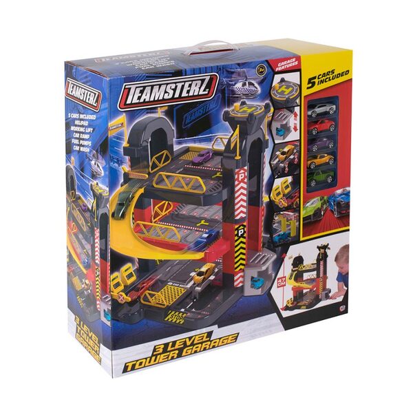Teamsterz Garasje m/5 biler Garasje med 5 biler - Teamsterz