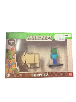 MINECRAFT 3D 6 CM FIGURE 2 PACK WINDOW BOX ASST Toppeez 9 - Minecraft