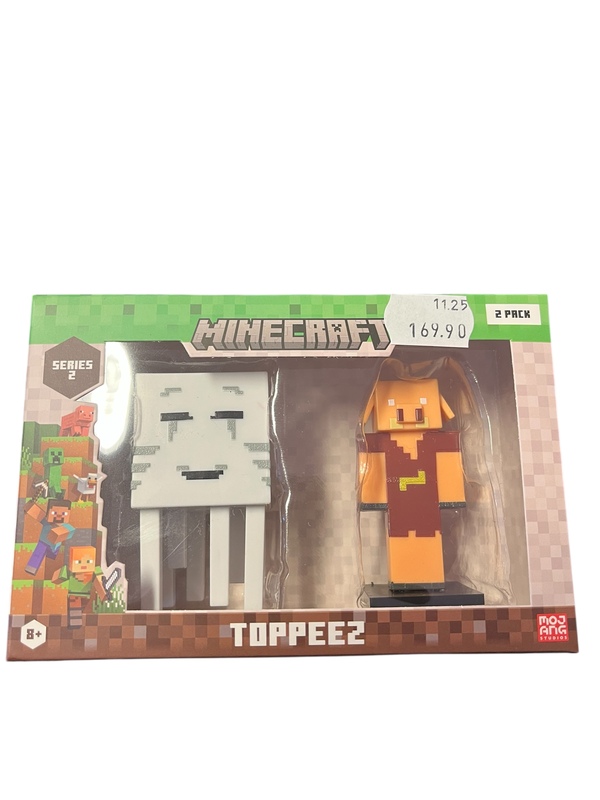 MINECRAFT 3D 6 CM FIGURE 2 PACK WINDOW BOX ASST Toppeez 8 - Minecraft