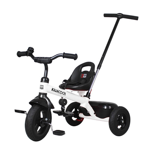 Trehjulssykkel m/styrestang hvit trehjulssykkel - Kiwi Cool