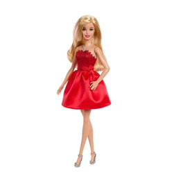 Barbie Fashionista 80th Anniversary Ruby Red Doll Rød - Barbie