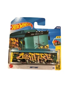 Hot Wheels 1:64 - Ain’t Fare 8/10 Art Cars Sjøgrønn bruss med gul dekor - Hot Wheels
