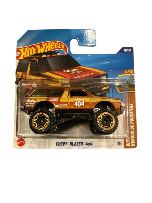 Hot Wheels 1:64 - Chevy Blazer 4x4 - 3/10 Dirt Brun høg truck - Hot Wheels