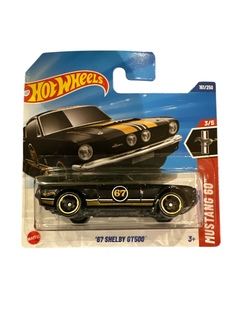Hot Wheels 1:64 - ‘67 Shelby GT500 - 3/5 Mustang 60 Sort shelby med gull dekor 67 - Hot Wheels