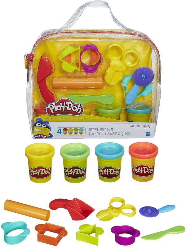 Play Doh Startsett - 4 bokser leire, 4 formkuttere, saks og mer Startsett - PLAY-DOH