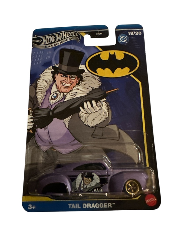Hot Wheels Silver Batman 1:64 Tail Dragger Tail Dragger - Hot Wheels