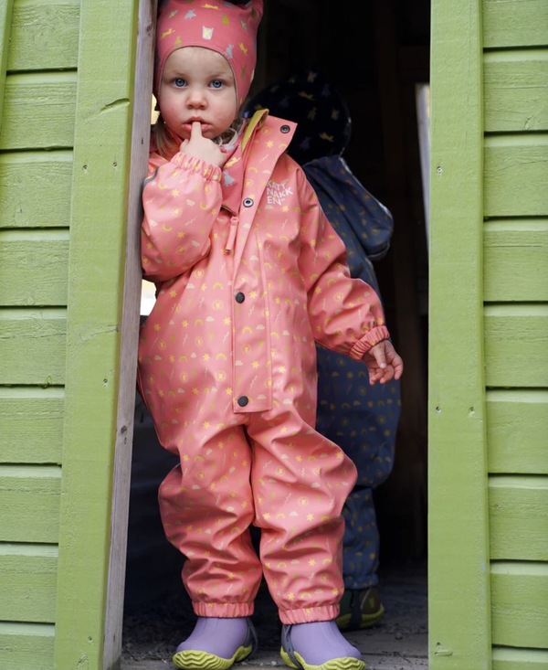 Kattnakken Babyregndress Dugg Stokkrose Stokkrose - Kattnakken