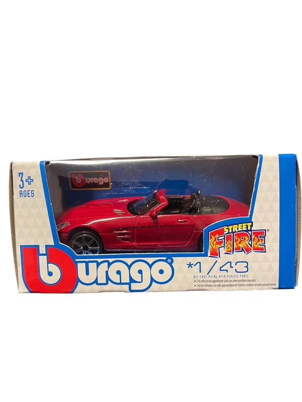 Burago 1:43 Street Fire metallbil Rød cab - Burago