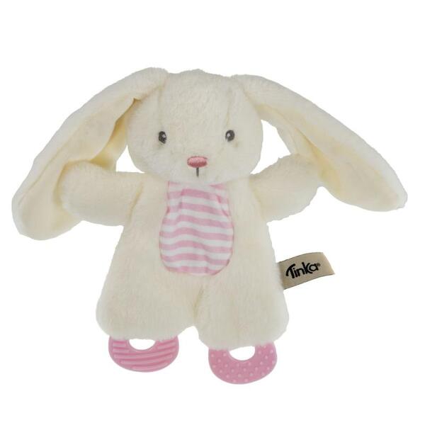 KOSEKLUT KANIN HVIT/ROSA M/BITERING 25CM TINKA BABY Hvit og Rosa - Tinka