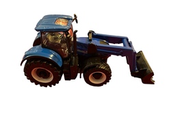 BBurago FARMLAND 10CM TRAKTOR MED SKUFF blå New Holland - Burago