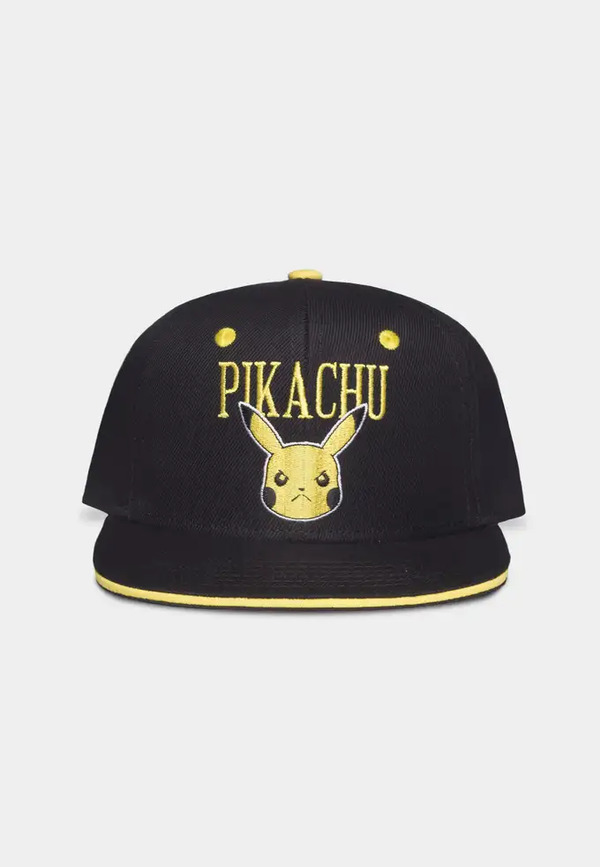 Pokémon – Angry Pika Snapback Caps Svart og Gul - Difuzed