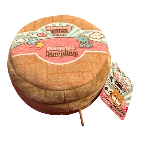 Kawaii Dumpling veske m/ 2stk clip bamser Dumpling med overraskelse - Leiker