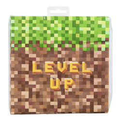 Servietter Pixel Level Up 33x33 cm 16-pk Minecraft - Bursdag/Fest