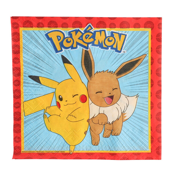 Servietter Pokémon 33x33 cm 20-pk Servietter 20-pk - Bursdag/Fest