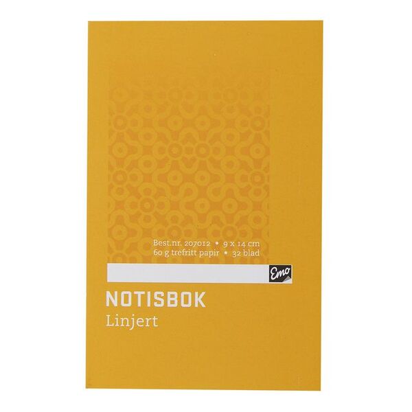 Notisbok EMO 9x14cm 60g 32blad linjer notisbok - Kontorutstyr