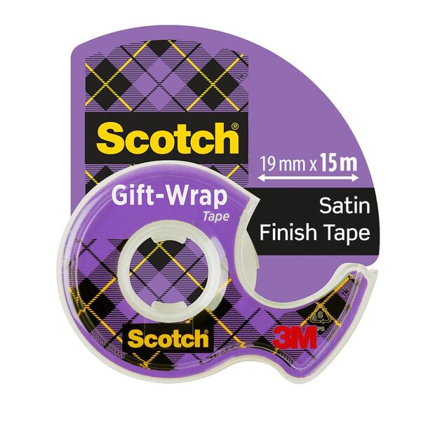 Tape SCOTCH Gift Wrap 19mmx15m klar - Kontorutstyr