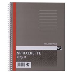 Spiralhefte EMO 17x21cm 70g 50bl linjer Spiralhefte - Kontorutstyr
