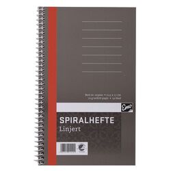 Spiralhefte EMO 10,5x17cm 70g 50bl lin Spiralhefte - Kontorutstyr