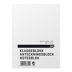 Kladdeblokk EMO A6 60g 100 blad ulinjert Kladdeblokk - Kontorutstyr
