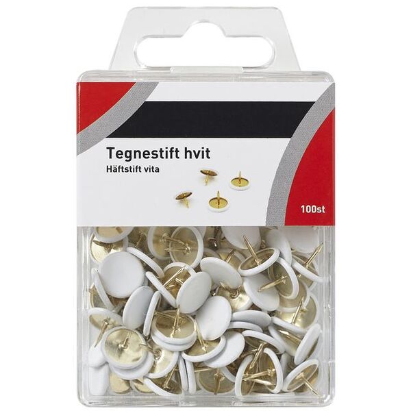 Tegnestift hvit (100) Tegnestift hvit - Kontorutstyr