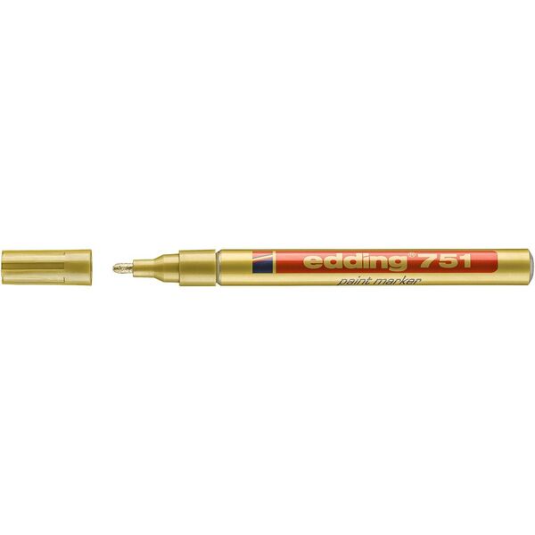 Paintmarker EDDING 751 gull Gull - Kontorutstyr