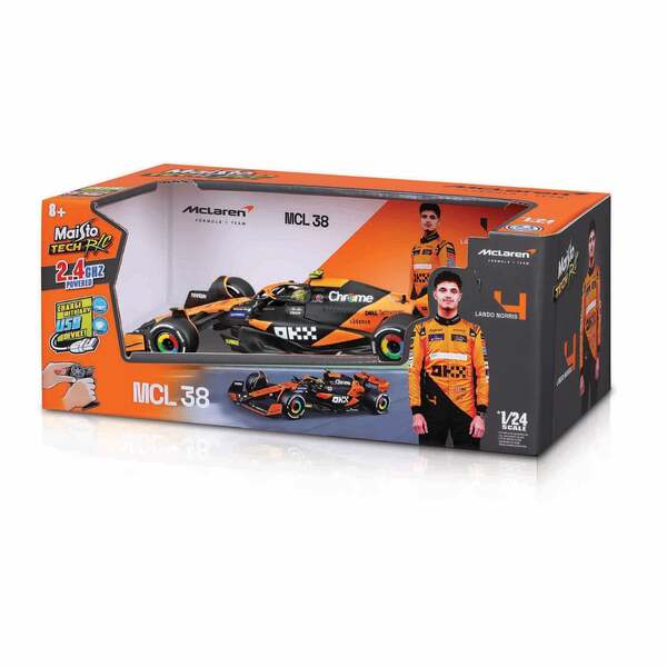 1:24 PREMIUM RC F1 MCLAREN 2024 NORRIS 2.4GHZ Norris oransje/sort - Maisto RC