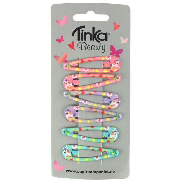 HÅRKLIPS 6 STK M/UNICORN TINKA BEAUTY Hårklips - Tinka