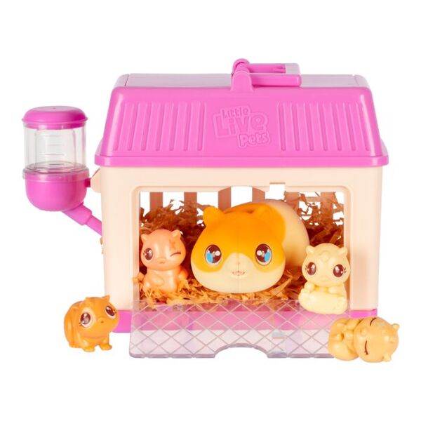 Little Live Pets Lekesett – Mama Surprise Minis med 7 Overraskelser – Hamster Hamster Rosa bur - Little Live Pets
