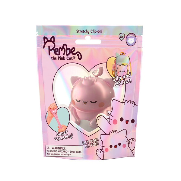 Pembe The Pink Cat Squishy Friends Keychains 9 cm Pink Cat Squishy - Fidget Toys