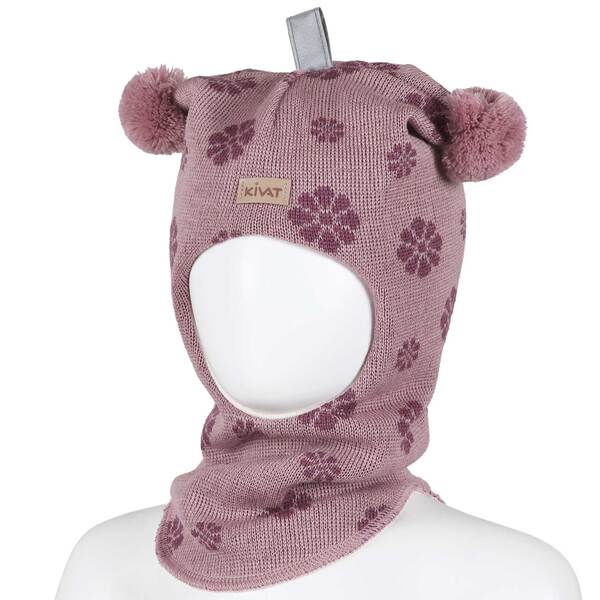 Kivat Balaklava i ull 509-17B/30 Lilla med blomster Lilla med blomster - Kivat