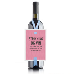 Strikking og vin - Vinkort  - Happystar