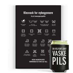 PAKKEPRIS Klesvask fra et mannsperspektiv A4 og bokskjøler  - Happystar