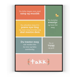 Plakat: Takk, du gjør en god jobb  - Happystar