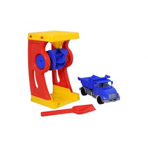 Sand & Vannhjul, Bil, Spade gul,raud,blå - plasto