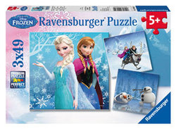 Rabensburger puslespill 3x49 Frost 3x49 - Ravensburger