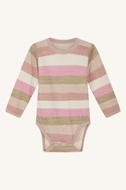 Hust&Claire body med striper, bambus ull 3750 Rose Cloud - Hust & Claire