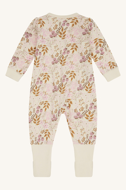 Hust&Claire pysjamas med blomsterprint, bambus ull 3775 Orchid - Hust & Claire