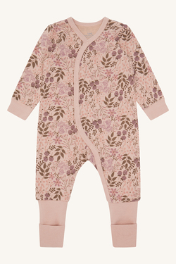 Hust&Claire pysjamas med blomsterprint, bambus ull 3750 Rose Cloud - Hust & Claire