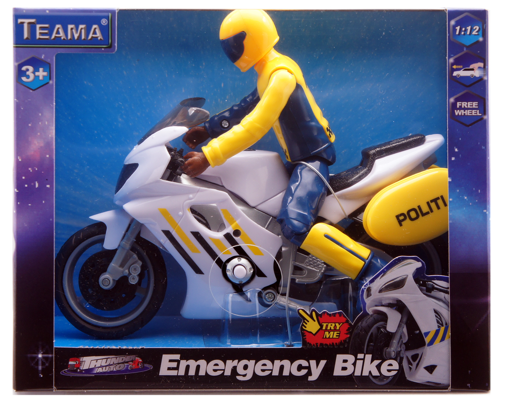 TEAMA NORSK POLITIMOTORSYKKEL M/LYD OG FIGUR Politimotorsykkel - Leiker