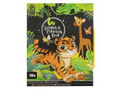 MOXY SCRATCH OG FARGEBOK - 10 ARK  Dyr - Salg