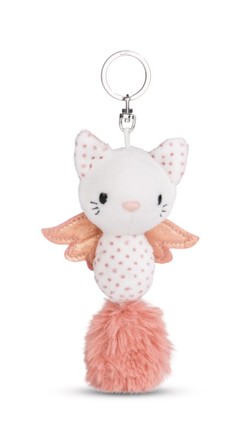 Keyholder Guardian Angel Cats dusty pink & white polka dot NICI GREEN rosa - Leiker