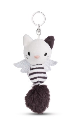 Keyholder Guardian Angel Cats black & white striped NICI GREEN Kvit og svart - Leiker