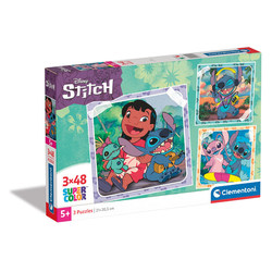 Clementoni 3 in 1 Puzzle Disney Stitch 3x 48 stitch 3x48 - Clementoni